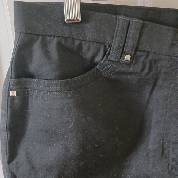 Black Haggar Denim Shorts with studs - Picture 2 of 8